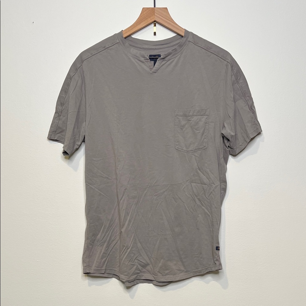 Men's Gray Victory V-Notch Tee Good Man Brand